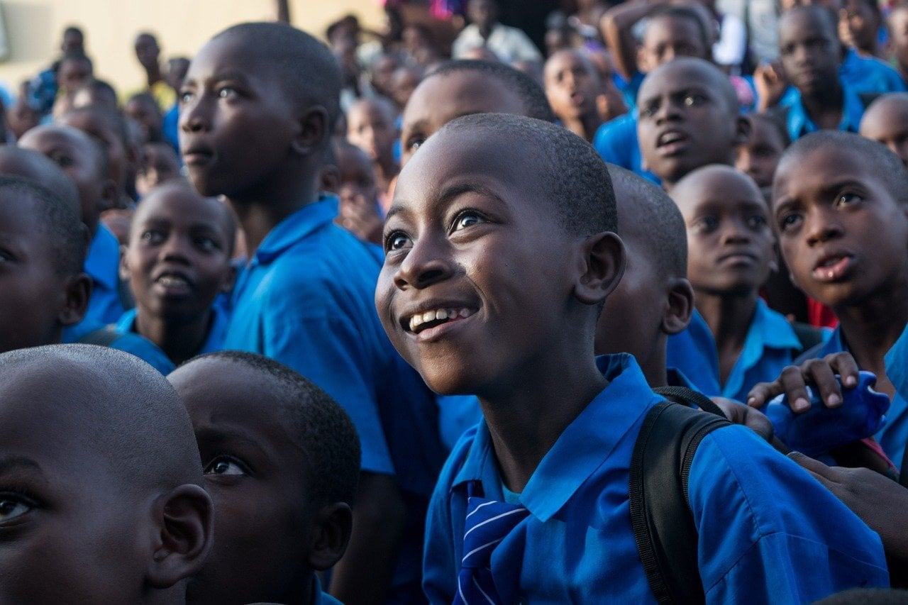 Children at a school