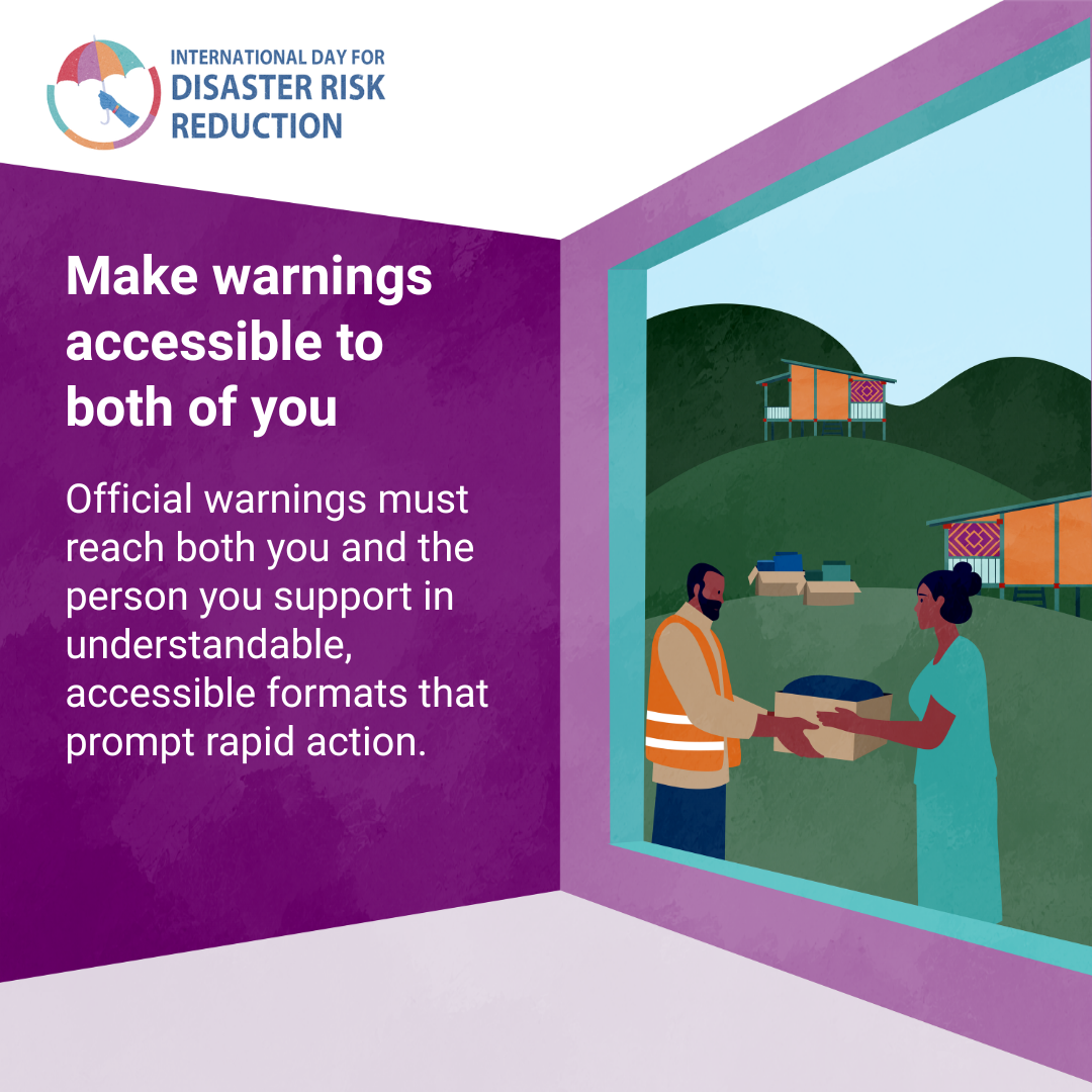 Campaign card for Make warnings accessible to both of you