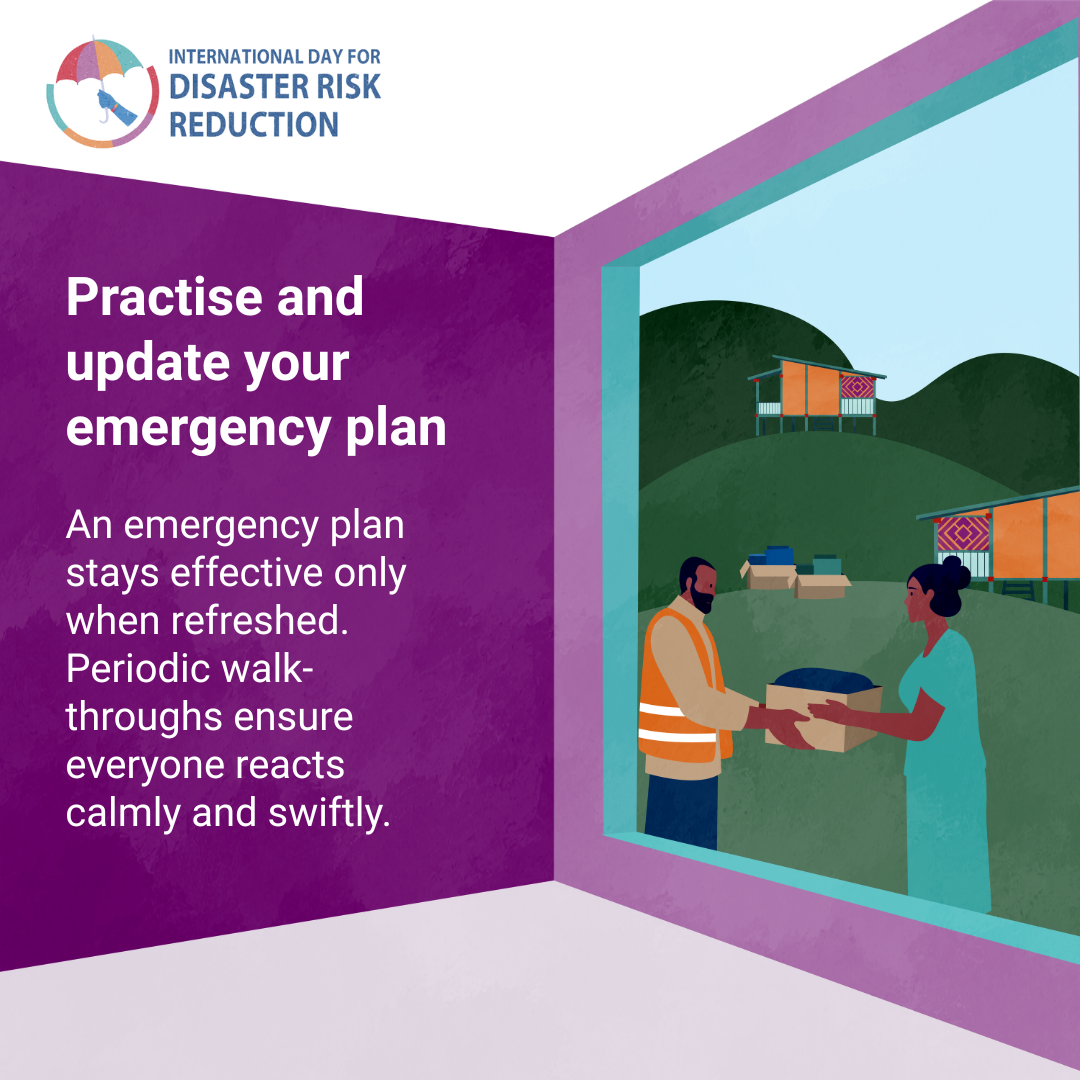 Campaign card for Practise and update your emergency plan