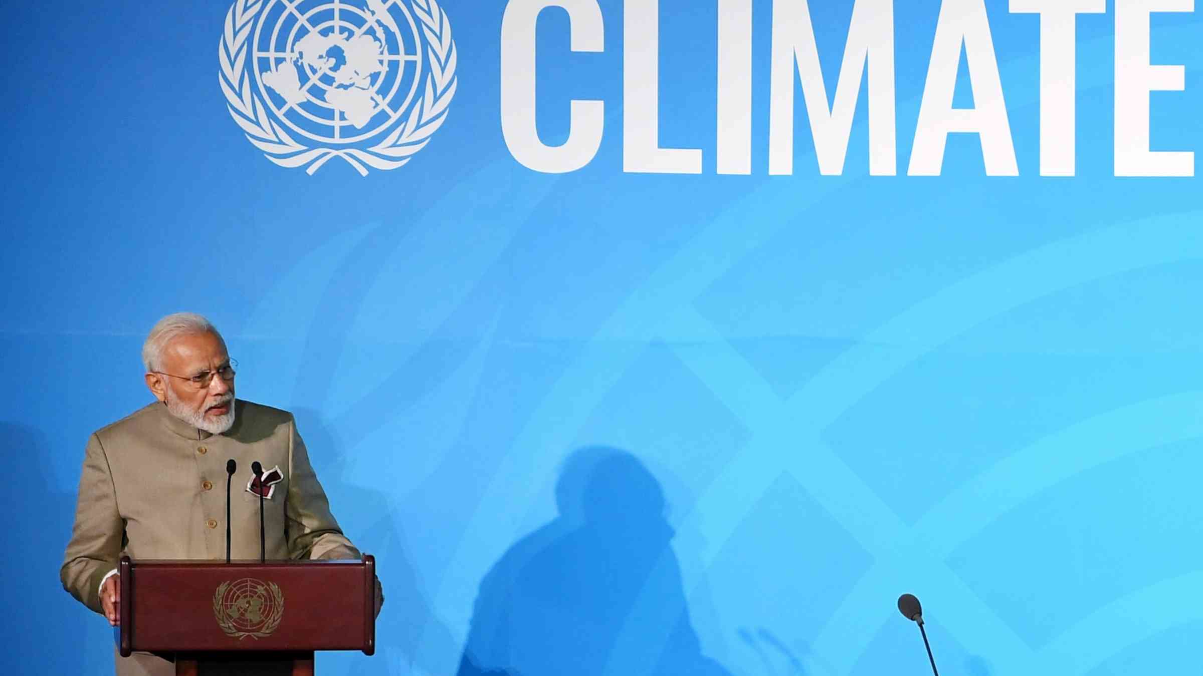 Prime Minister of India, Shri Narendra Modi announced a global Coalition for Disaster Resilient Infrastructure (CDRI), at the UN Climate Action Summit 2019 held in New York City, USA, on September 23, 2019.
