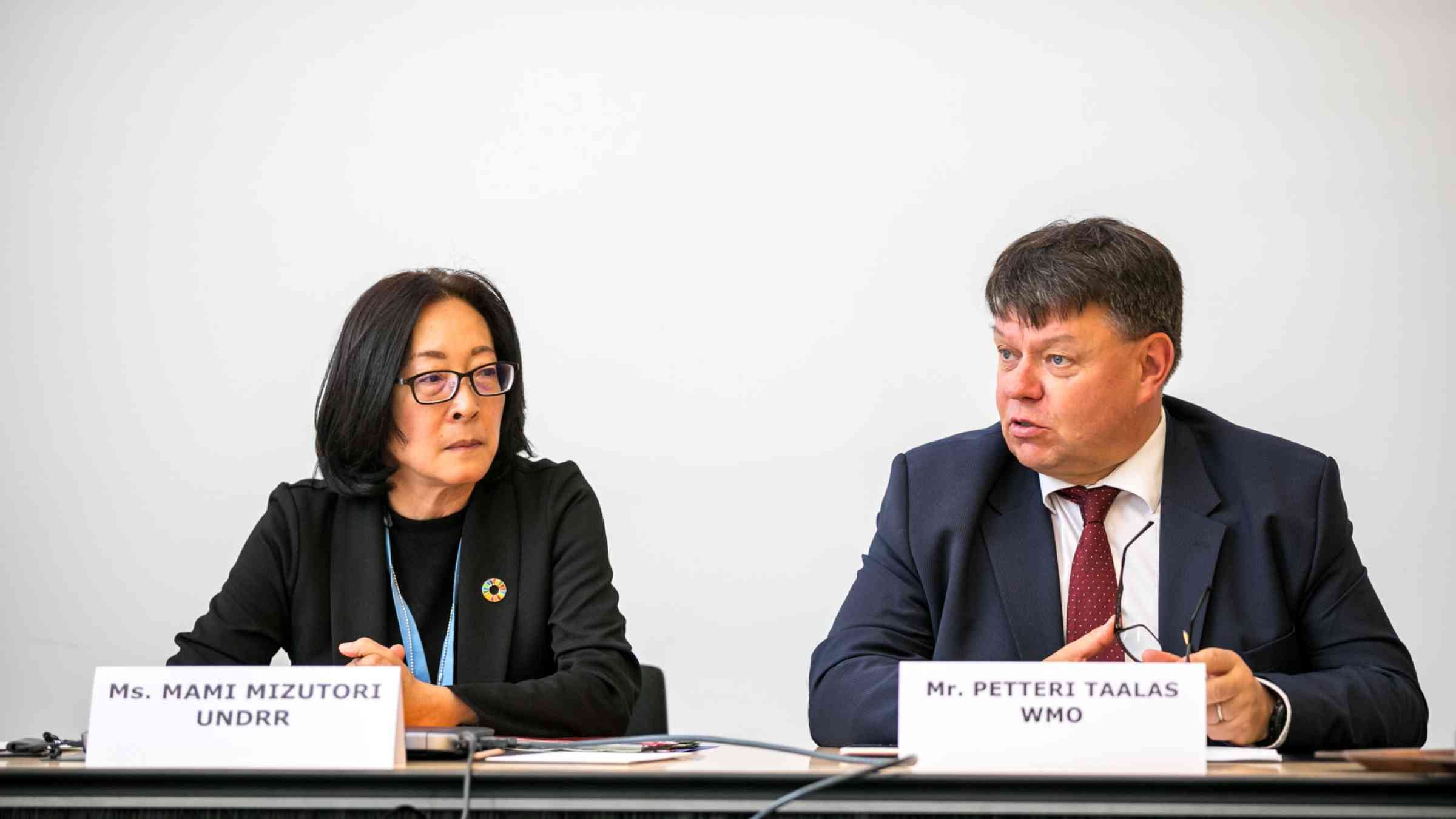 Mami Mizutori and Petteri Taalas