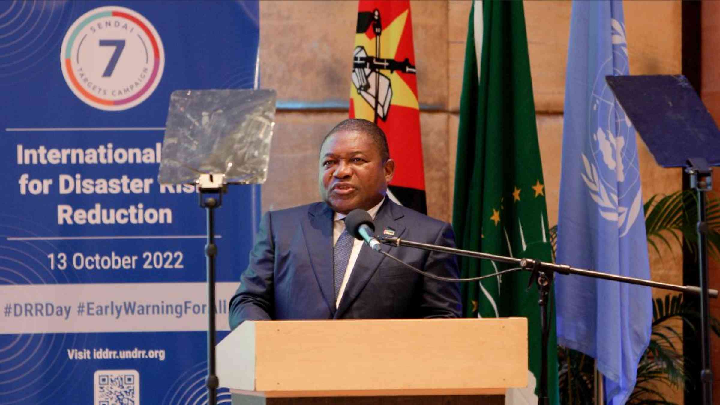 President of Mozambique Filipe Jacinto Nyusi on IDDRR 2022