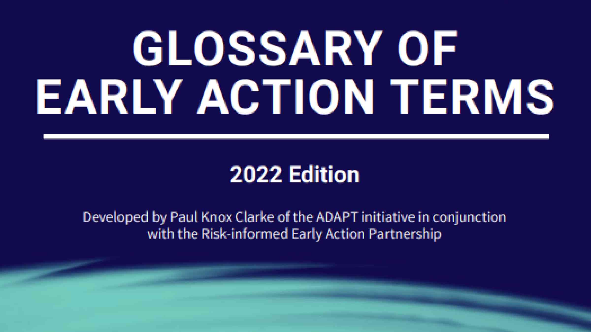 Glossary of early action terms: 2022 edition