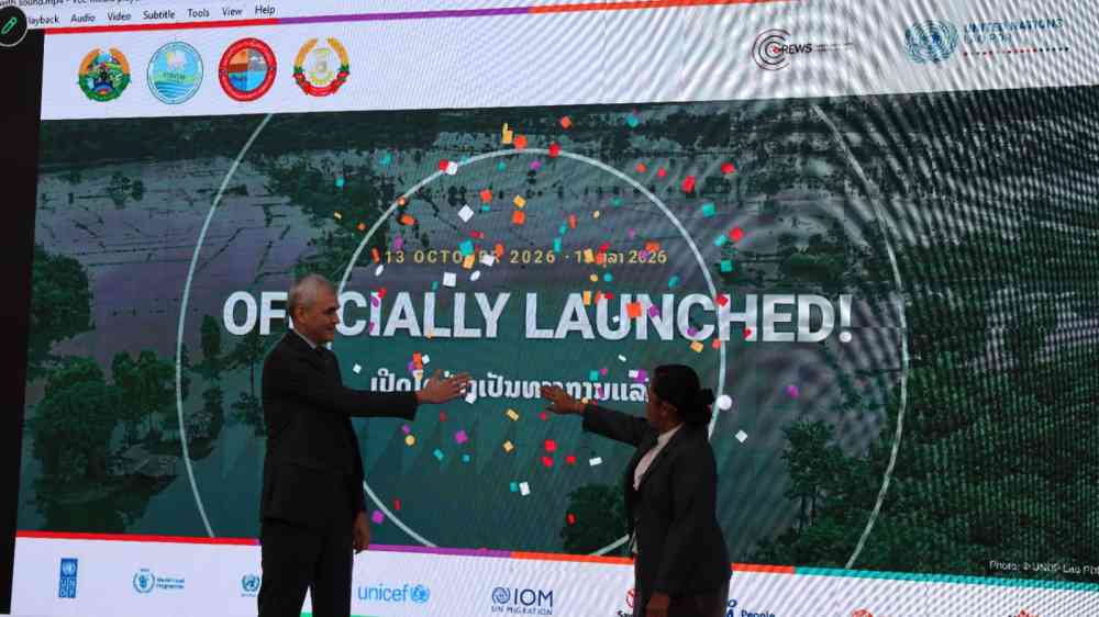 Launch ceremony of the inclusive early warning initiative in Lao PDR