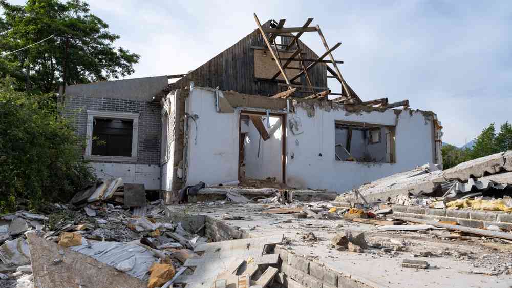 Destroyed house